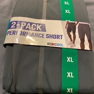 2 PACK 32 Degrees Cool Mens Performance Shorts Stretch XLARGE Breathable GREY XL